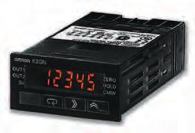 K3GN 1/32 DIN çok fonksiyonlu Kompakt ve akıllı dijital panelmetre K3GN, 3 ana fonksiyonu ile pek çok uygulamayı karşılayabilmektedir: Proses indikatörü, RPM proses takometre ve PC/PLC için dijital