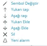 adı ekle bölümüne, sembolün ismi yazılır.