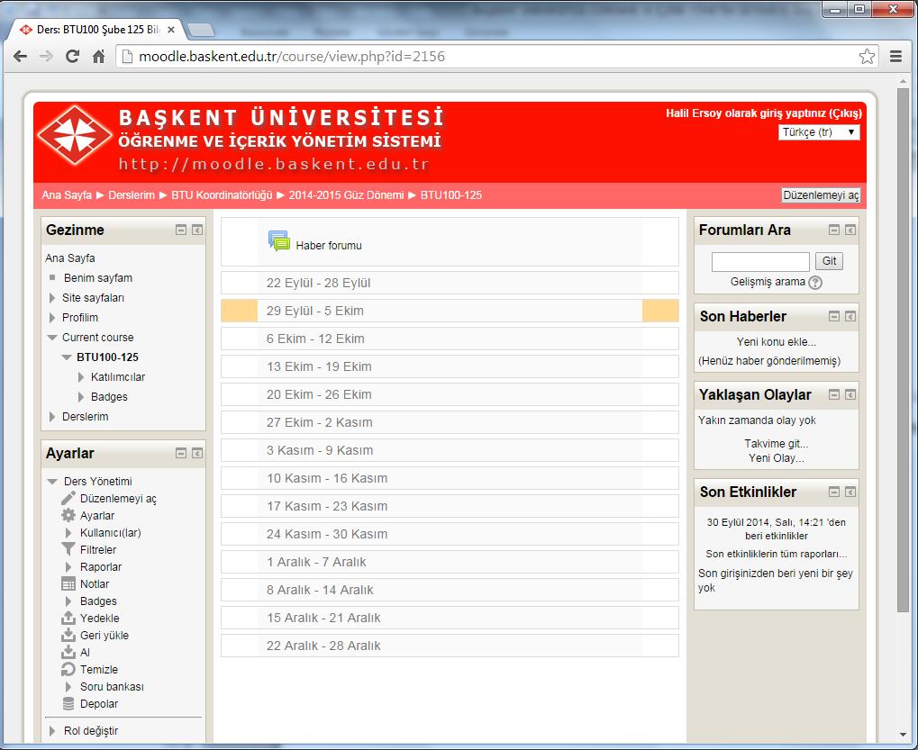 Başkent Üniversitesi Uzaktan Eğitim Uygulama ve Araştırma Merkezi Şekil 15.