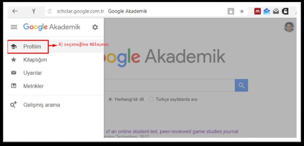 3) Şahsi Gmail hesabınız ile oturum açınız.