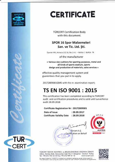 Marka No : 2016 69964 - Ticaret - Hizmet Marka Sahibi :SPOR 16 SPOR MALZEMELERİ