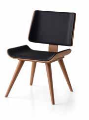 . Harper / L43 W55 H80 Made of beech wood and plywood. Upholstered seating and backrest.