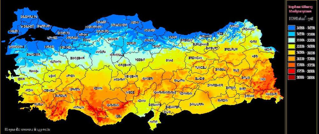 Konya, Türkiye de yenilenebilir enerji kaynaklarından Güneş Enerjisi