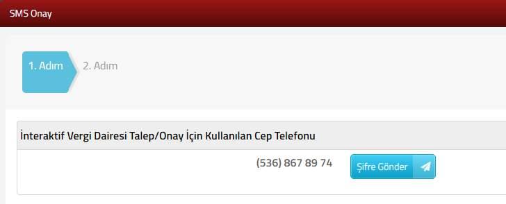 Cep telefonuna SMS gelir şifre girilir ve onayla