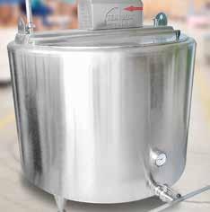 Süt pişirme tankları buharla ısıtmaya uygun rolbont sistem ile üretilmektedir.