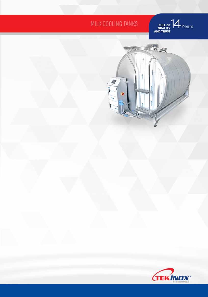 HORIZONTAL MILK COOLING TANK 2000LT - 3000LT - 5000LT - 6000LT - 8000LT - 10.000 LT can be produced in these capacities. 1. It is made of stainless steel suitable for food standards that will keep the quality of the pillow at its best.