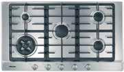4 adet gazlı pişirme bölümü 1 adedi WOK Düğmeli kumanda GxD: 560x480-490 mm 6.190 KM 2032 G Çelik, 70 cm.