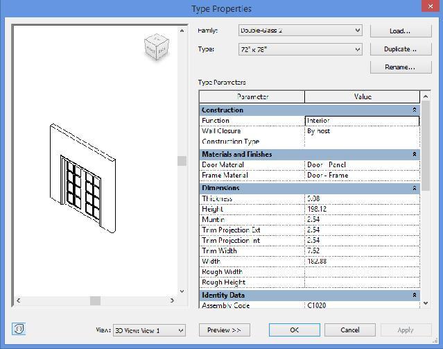 Revit : Duvar elemanın metraj tablosu verisi ve model görünümü arasındaki bağlantı