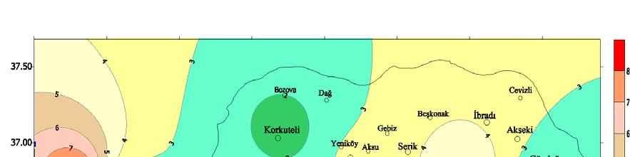 Sayısı ( Rüz. hızı 10.8 17.1 m/sn ) Şekil 204.