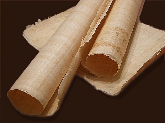 Papirüs ruloları, liflerin dış yüzeyde malzemenin boyuna, iç yüzeyde ise enine olacak şekilde hazırlanırdı.