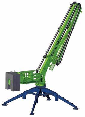 25 20 15 Ballast Weight: 1300 KG - 2900 LBS x2 Pedestal: 1450 KG / 3200 LBS 10 Boom Section: 1350 KG / 3000 LBS 5 20m / 787 INCH 4m 0 5 10