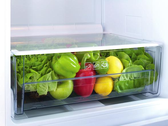 Beko nun Mavi Işık Teknolojisi sayesinde, fotosentez süreci buzdolabı içinde de devam eder; bu da taze meyve ve sebzelerin saklanma süresini uzatırken, doğal