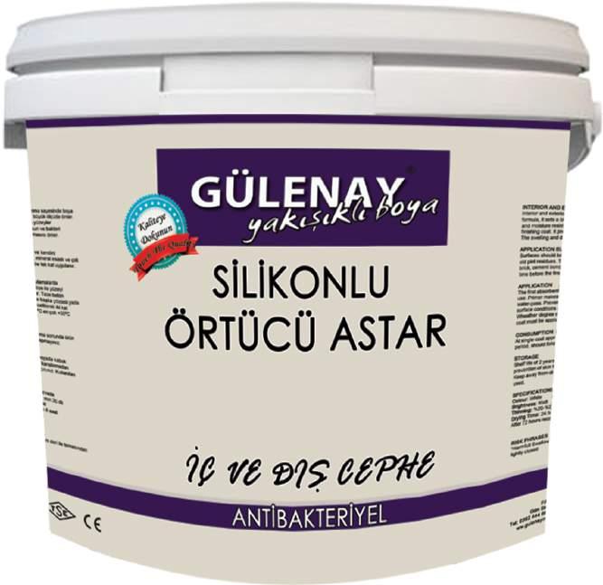 ASTAR GRUBU SİLİKONLU İÇ VE DIŞ CEPHE ÖRTÜCÜ ASTAR SİLİKONLU ÖRTÜCÜ ASTAR Silikonlu iç ve dış cephe örtücü astar su bazlı olup, akrilik kopolimer ve silikon emülsiyonu sayesinde boya ile yüzey