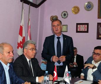 Yiğit, Mustafa Polat, Coşkun Güzel, Necip Öztürk ve NTO Üyelerinin de bulunduğu heyet Ajara Ticaret ve Sanayi Odası nı ziyaret etti.