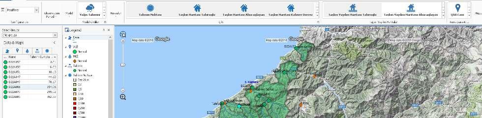 sayısal hava tahmin verilerini (WRF) kullanarak, daha önce yağış ve akış verileri