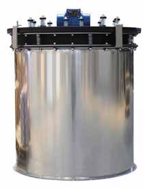 AIRFILL V25 filter provides a filtering area of 25m² and is produced in 800mm diameter body.
