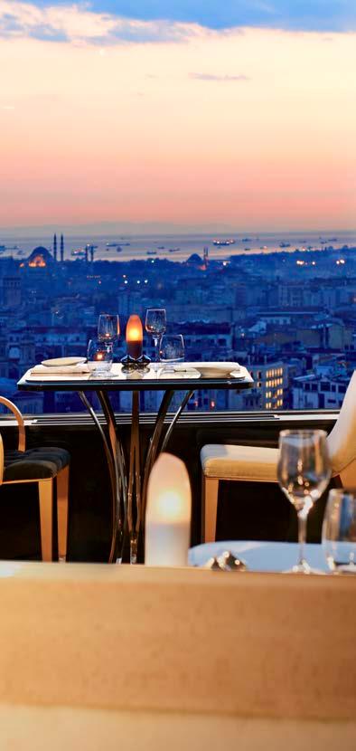 GECELERİNİZ IŞILDASIN Tüm İstanbul u ayaklarınızın altına seren, gökyüzünün ve sahnenin parlayan yıldızlarını buluşturan City Lights Restaurant & Bar ın modern atmosferinde kıpır kıpır bir geceye
