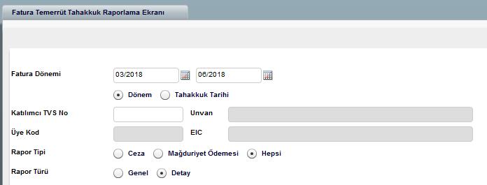 işlemlerine konu net borç tutarından kapanmayan kısmının ne kadar olduğu bilgisidir. Eğer katılımcı borçlu değil alacaklı ise bu alanda sıfır (0,00) gelir. Giriş değişiklik yapılamaz.