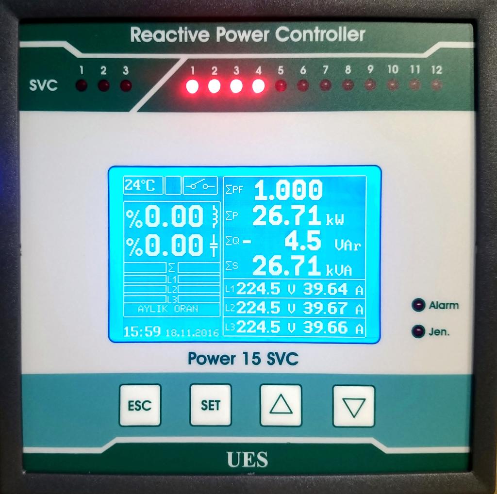 /ULUSAL ELEKTRONİK SANAYİ POWER-15-27 SVC 3 FAZLI YENİ NESİL TRİSTÖR KONTROLLÜ