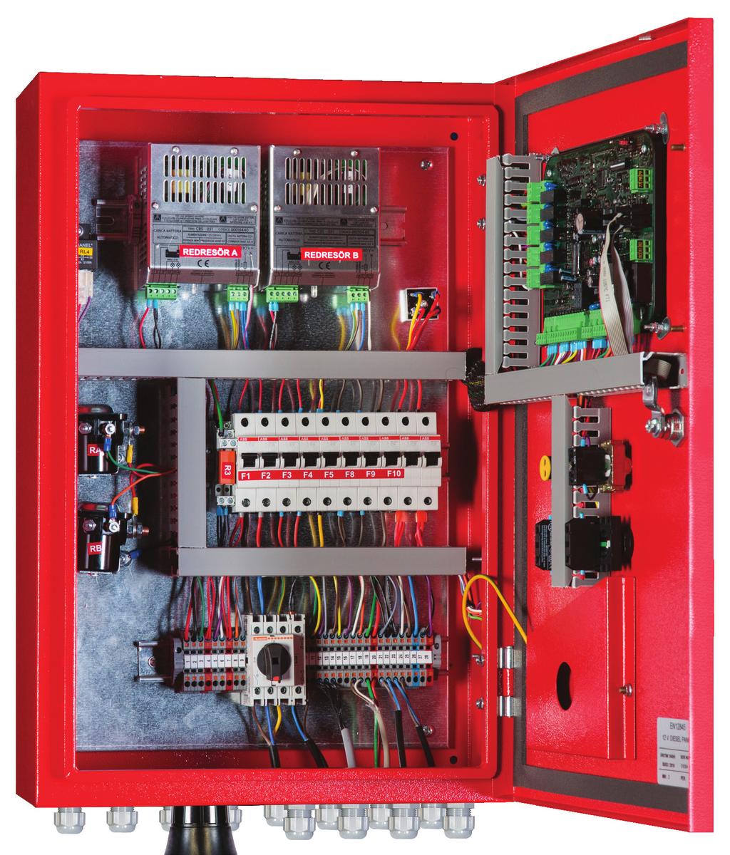 Akü Şarj Aletleri Kontrol Panosu Kontrol Düğmeleri Marş Röleleri Elektronik Kontrol Panel Ekranı Durdurma Rölesi Sigortalar Pano Kapı Kilidi Kontrol Düğmeleri Pako Şalter Uzaktan