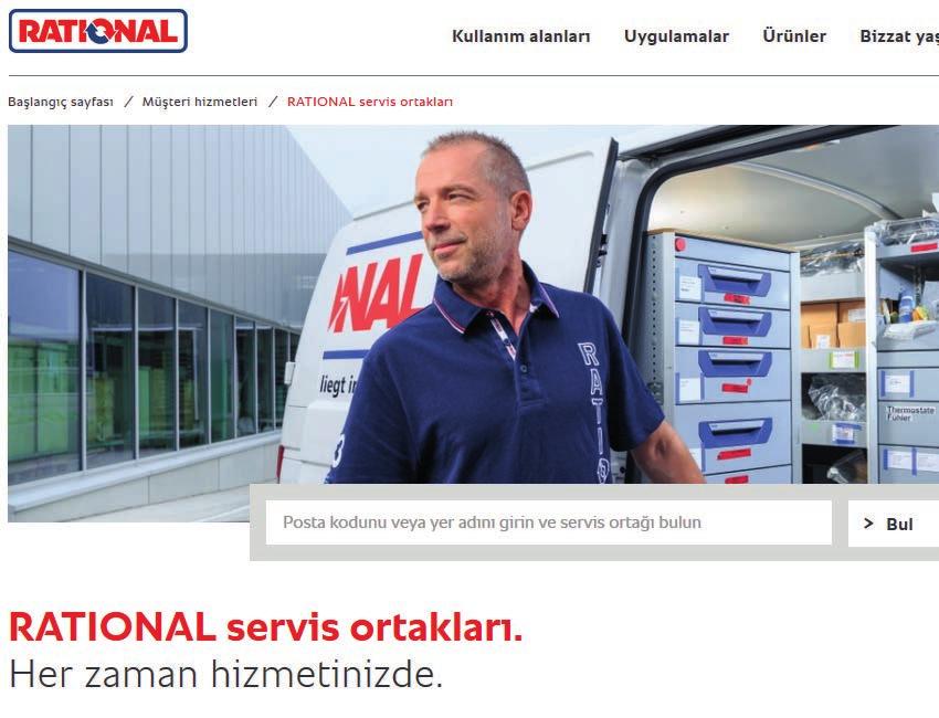 Sipariş süreci RATIONAL Servis Partneri üzerinden gerçekleştirilir.