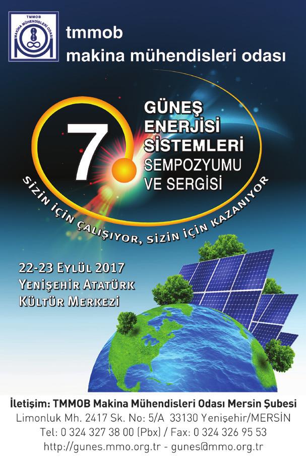 46. Dönem Çalışma Raporu Mezitli Belediyesi ve Makina Mühendisleri Odası Mersin Şubesi işbirliği ile 21 Eylül 2017 tarihinde hayata geçirilmiştir.