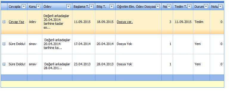 Gönderdiğiniz ödev dosyasını görüntüleyebilir, kontrol edebilirsiniz.