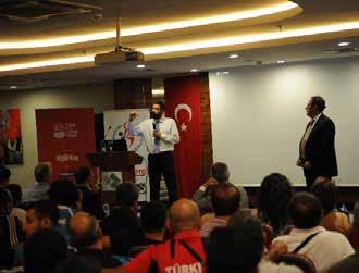 General Coordinator of the Anti- Doping Commission of TOC  Rüştü Güner held separate seminars for the cadets and junior athletes in athletics and for their coaches in early September.