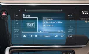 Manevrayı kolaylaştırmak için ekranda statik kılavuz çizgileri bulunur. Toyota Touch 2 ekranından kendi müzi inizi kontrol edin.