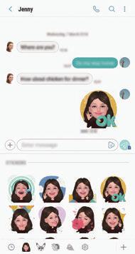 Uygulamalar ve özellikler Emojim etiketlerini gönderme Mesajlar aracılığıyla size benzeyen Emojim etiketleri gönderebilirsiniz.
