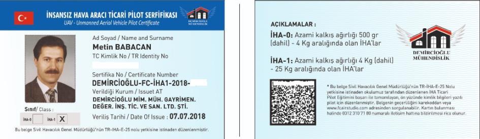 İHA-0 a katılan pilotlarımıza ilerleyen dönemlerde İHA-1 eğitimine katılmak isterse sadece aradaki farkı alıyoruz. İHA 1 fark dersleri veriyoruz. Ödeme istemiyoruz.