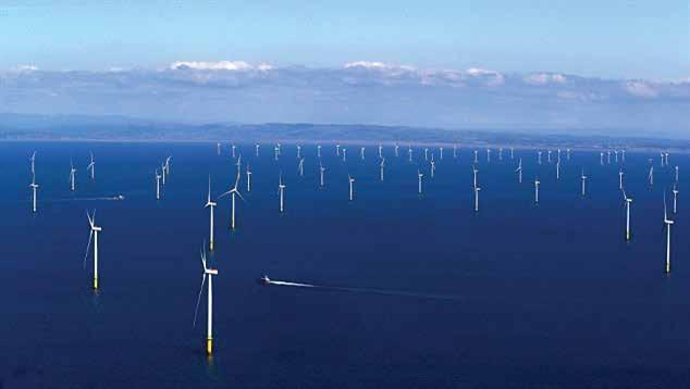 ENERJİ GÜNDEMİ 5 Dünyanın En Büyük Rüzgar Çiftliği İngiltere'de Açıldı Danimarkalılar tarafından inşa edilen dünyanın en büyük açık deniz rüzgar enerji santrali çiftliği bugün İngiltere'nin kuzey