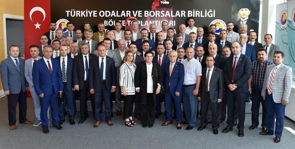 Toplantı Türkiye Odalar ve Borsalar Birliği (TOBB) Karadeniz Bölge Toplantısı bölge oda ve borsa yöneticilerinin geniş katılımı ile TOBB da yapıldı.