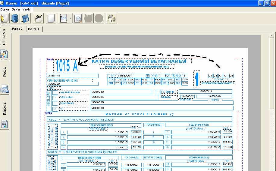 Vergi Dairesi kodu \3010020 yerine örneğin \3000020 olması gerektiğini düşünelim.