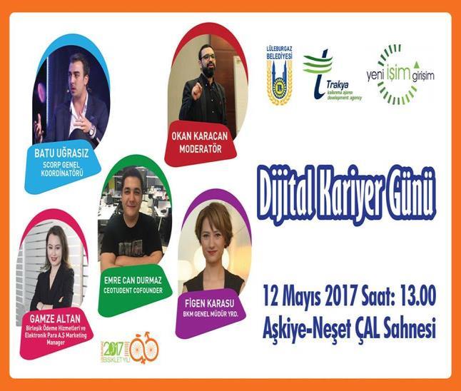 Lüleburgaz Belediyesi ile imzalanan söz konusu protokol kapsamında, 12 Mayıs tarihinde Dijital Kariyer Günü etkinliği organize edilmiştir.