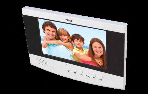 7 BUTONLU 7 LCD ekran,butonlu,handsfree (eller serbest konuşma), dekoratif görünümlü, kızaklı (duvar askı aparatlı), sıva üstü, 2 konuşma kanallı