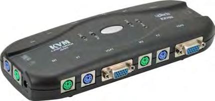 USB KVM Switch 106 KX702 4 Port PS2 KVM Switch - Auto professional KVM solutions KVM switch PS2 PC çalışmasını izlemek için otomatik tarama PC değiştiğinde klavyedeki son durumu hatırlama 4 port KVM