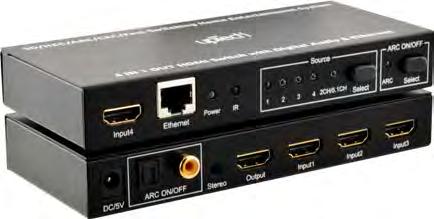 KX1012 4 in 1 Out HDMI Switch professional HD solutions 4 adet HDMI giriş portuna sahiptir. HDMI 1.