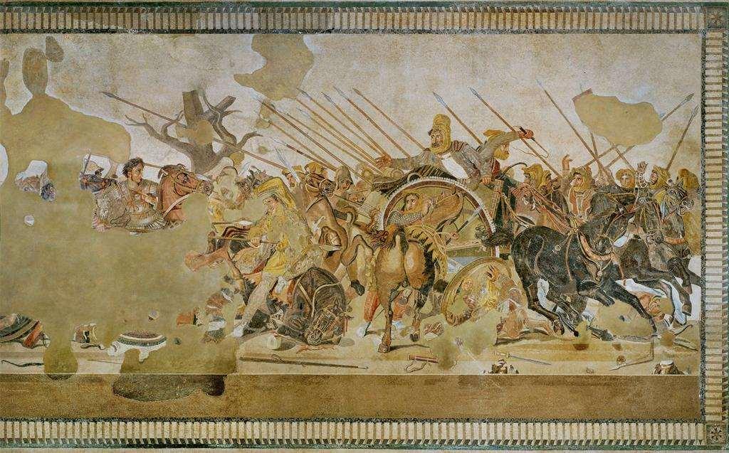 İskender Mozaiği, İskender ve Kral Dorius un Savaşı, (Issos Savaşı),