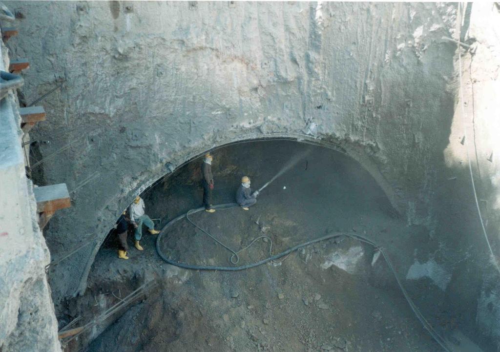 İzmir Metro Projesi Nene Hatun Tüneli Püskürtme Beton