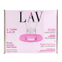 10042 10037 LAV CAY SETI PINK 12 PARCA / LAV TEA SET PINK 12