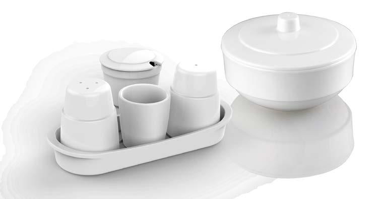 Servis Ekipmanları Service Equipments Sosluk-Reçellik Sauce-Jam Bowl ÖLÇÜLER DIMENSIONS BEYAZ WHITE 60 mm 68 mm 104 mm KT-T01 Polikarbonat Tuzluk Polycarbonate Salt Cellar Ø=40/55 H=70 mm PC