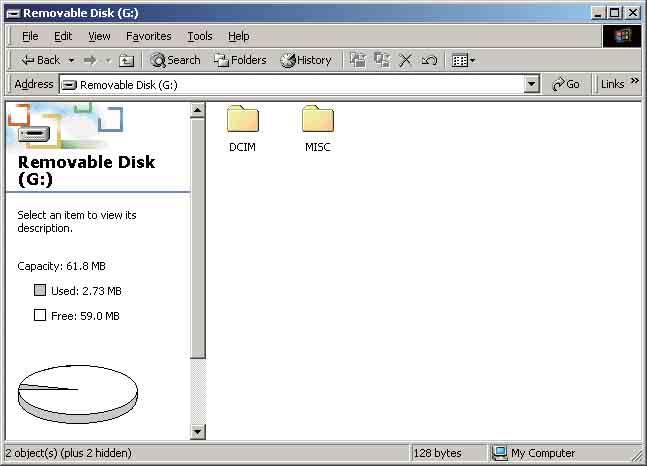 Görüntüleri bilgisayarınıza kopyalama 1 [My Computer] t [Removable Disk] t [DCIM] seçeneklerine çift