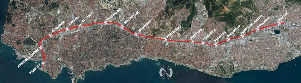 16 PROTA MÜHENDİSLİK İstanbul Kadıköy Kartal Metro Hattı İstanbul Büyükşehir Belediyesi tarafından yaptırılan metro hattının yapım işleri Avrasya Metro Grubu (Astaldi, Makyol, Gülermak) tarafından