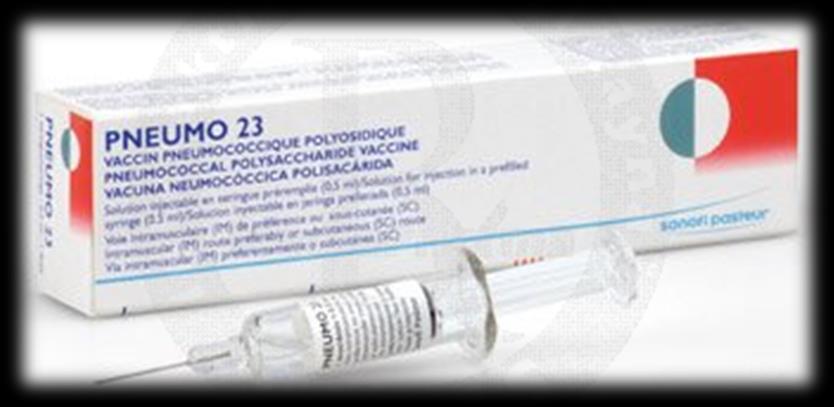 23-Valan Pnömokokal Polisakkarit Aşı (PPSV-23) 23 farklı pnömokok serotipine ait polisakkarid