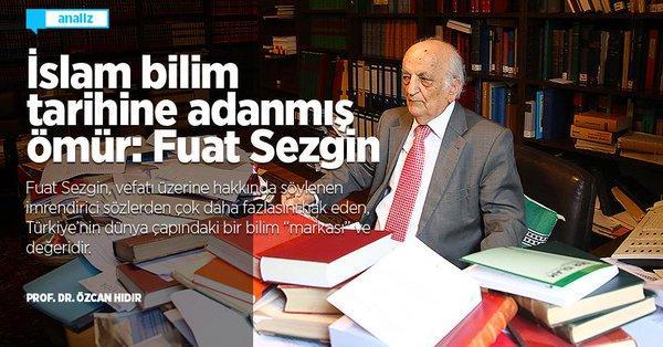 İslam bilim tarihine adanmış ömür: Fuat Sezgin Prof. Dr. Özcan Hıdır, 2 Temmuz 2018 https://www.aa.com.