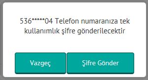 Bilgi güvenliğinizi sağlamak amacıyla Kimlik Bilgisi, Kredi Kartı ve anlık SMS üzerinden güvenliğiniz için kimlik doğrulama işlemi yapılacaktır.