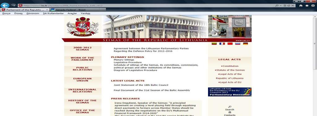 Komisyon Web Siteleri: Litvanya
