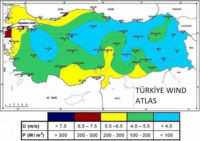 Şekil 9: Türkiye Rüzgar Haritası4 1.9 Çanakkale de rüzgar enerjisinin durumu nedir? Hasanoba RES Çanakkale ilindeki tek RES olmayacaktır.