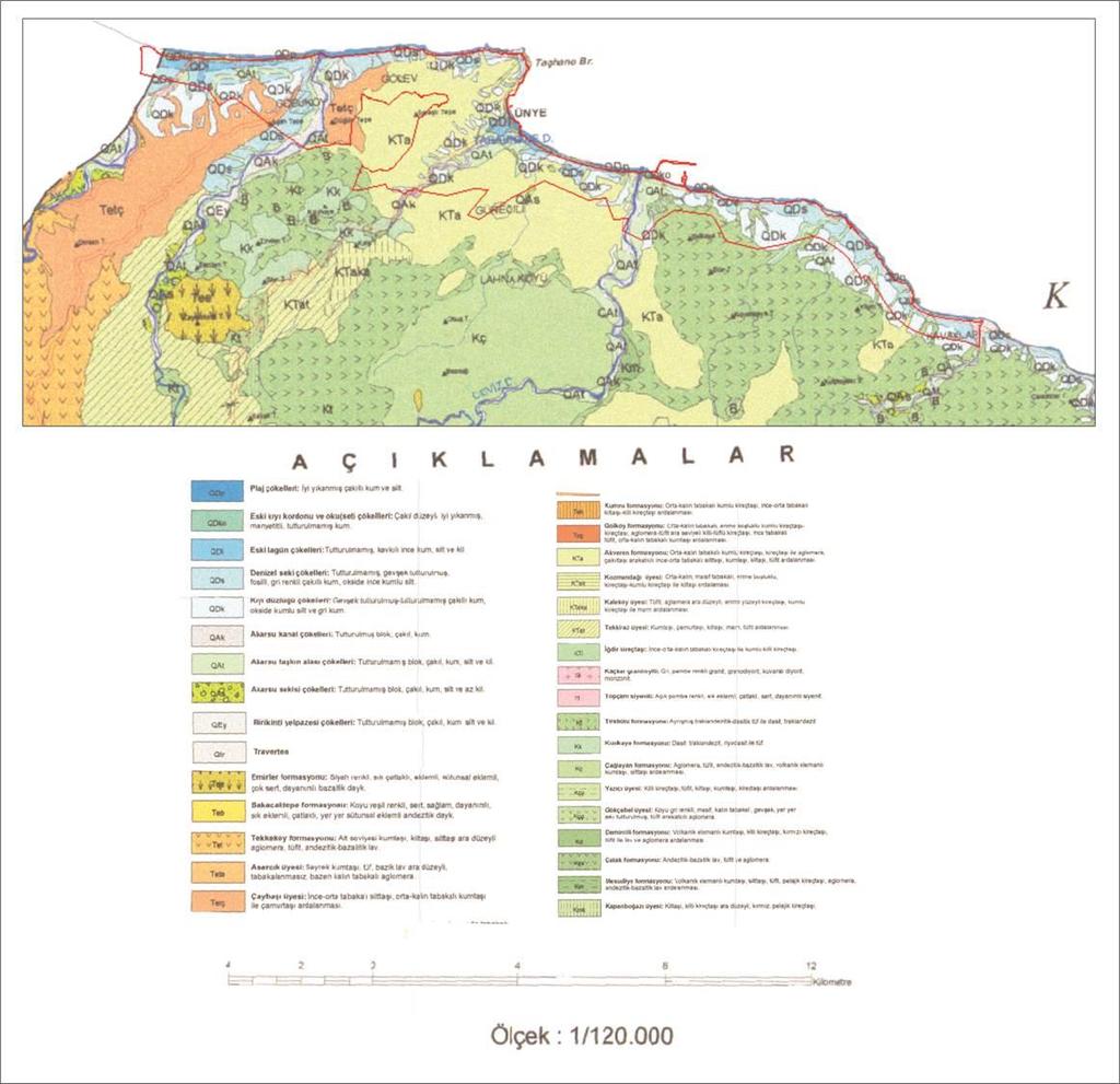 JEOLOJİ Genel Jeoloji Çalışma alanının yaklaşık 80 km2 çevresi baz alınarak derlenen bölgenin genel jeolojisinde, Senozoik Mesozoik yaşlı birimler bulunmaktadır.